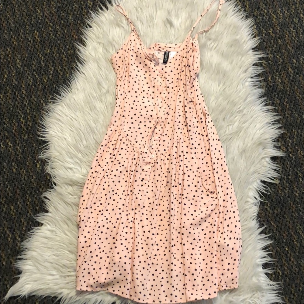 Pink polka dot heart dress